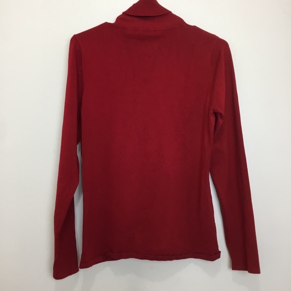 Red Brand Ribbed Knit Sweater - Picture 2 of 5